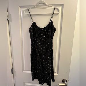 Madewell size 10 black/floral mini sundress, never worn